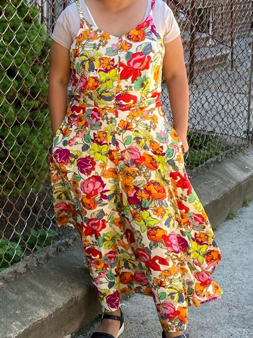 MSK Cream Jumpsuit with Multicolor Floral Print - Picture 2 of 9